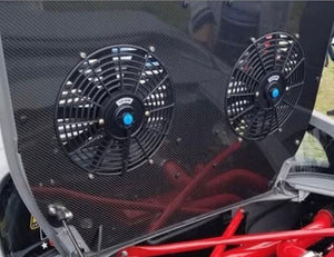 Engine Lid Dual Fan Shroud (Forged Carbon Fiber/Mirror Finish/Carbon Fiber)